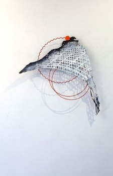 Beginning , 26 X 19” steel rings, cut-paper, steel pins, steel pins 2022