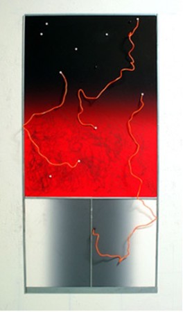 Molten, photo paper, ethafoam, dry pigment, wire, 2002